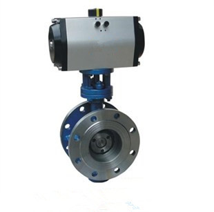 气动法兰金属密封蝶阀D643H